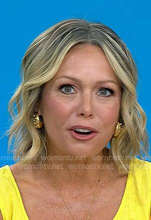 Dylan's gold tear drop earrings on Today