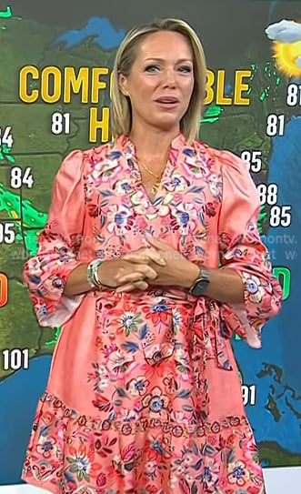 Dylan's pink floral mini dress on Today