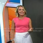 Dylan’s pink knit top and white skirt on Today