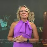 Dylan’s purple tie neck mini dress on Today