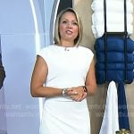 Dylan’s white gathered cap sleeve dress on Today