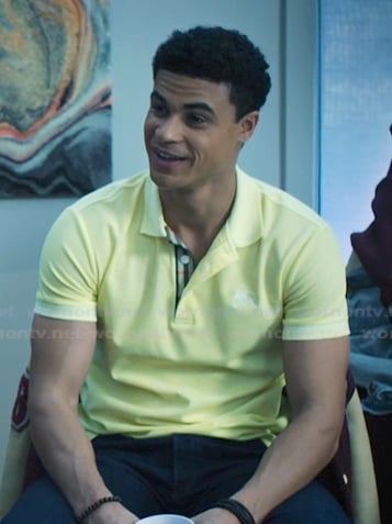 Dylan’s yellow polo shirt on My Life with the Walter Boys
