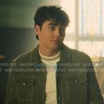 Eliot's green suede jacket on My Life with the Walter Boys Eliot's green suede jacket on My Life with the Walter Boys