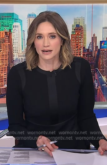 Ellison's black long sleeve dress on NBC News Daily