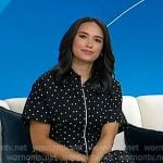 Emilie’s black polka dot dress on Today