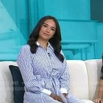 Emilie’s blue stripe shirtdress on Today Emilie’s blue stripe shirtdress on Today