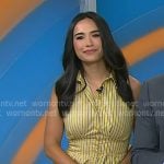 Emilie’s yellow striped sleeveless shirtdress on Today Emilie’s yellow striped sleeveless shirtdress on Today