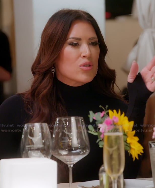 Emily's black mesh bodysuit on The Real Housewives of Orange County