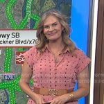 Emily’s pink swiss dot shirtdress on Today Emily’s pink swiss dot shirtdress on Today