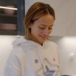 Emira’s white embroidered hoodie on Next Gen NYC Emira’s white embroidered hoodie on Next Gen NYC