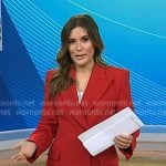 Erin McLaughlin’s red blazer on Today Erin McLaughlin’s red blazer on Today
