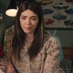 Erin’s floral ruffle blouse on My Life with the Walter Boys