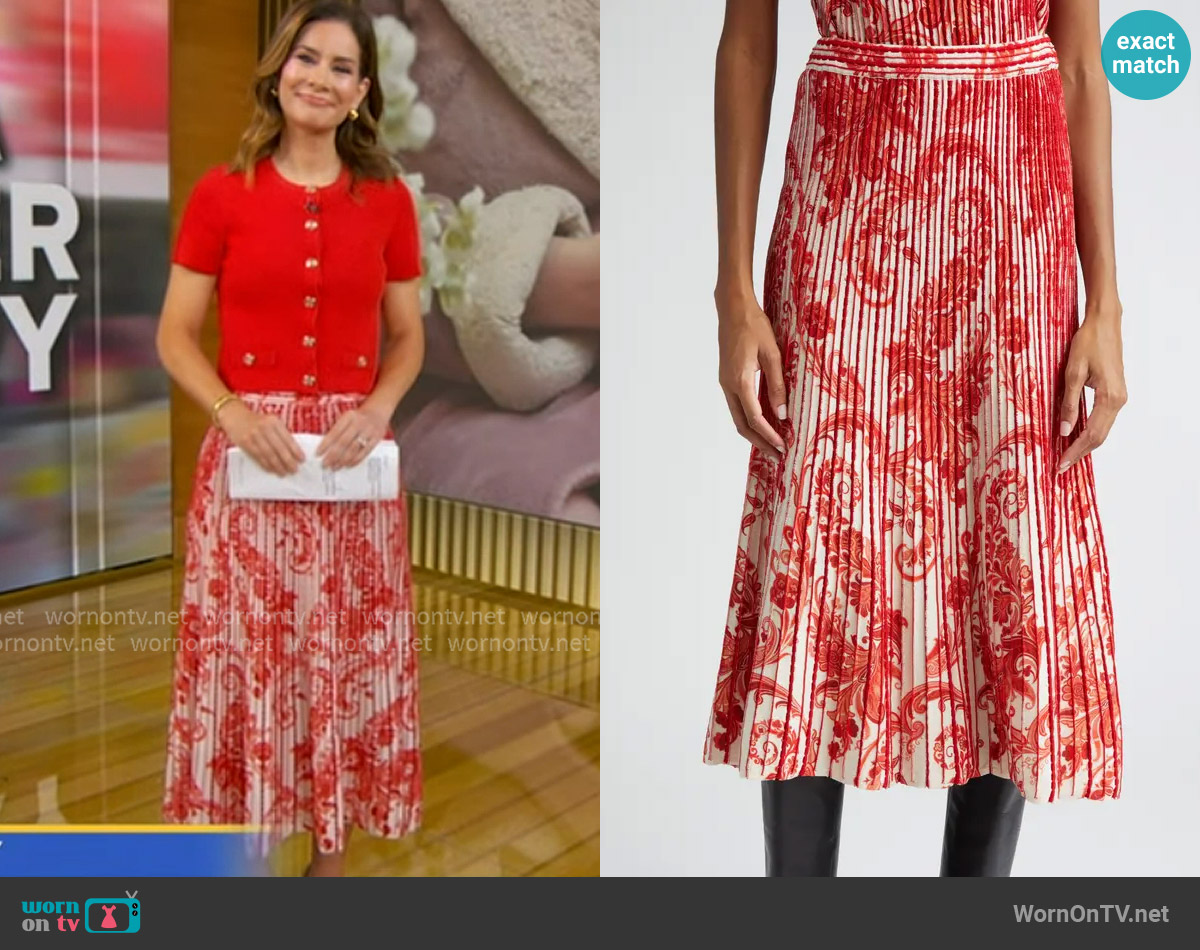 Etro Print Midi Skirt worn by Rebecca Jarvis on Good Morning America Etro Print Midi Skirt worn by Rebecca Jarvis on Good Morning America