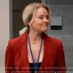 Felicia's red blazer on General Hospital Felicia's red blazer on General Hospital