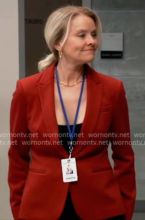 Felicia’s red blazer on General Hospital Felicia’s red blazer on General Hospital