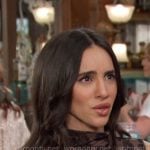 Gabi’s grey floral mock neck top on Days of our Lives Gabi’s grey floral mock neck top on Days of our Lives