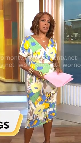 Gayle King's floral dress on CBS Mornings