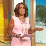 Gayle King’s pink v-neck dress on CBS Mornings