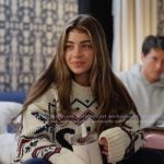 Gia’s fairisle knit sweater on Next Gen NYC