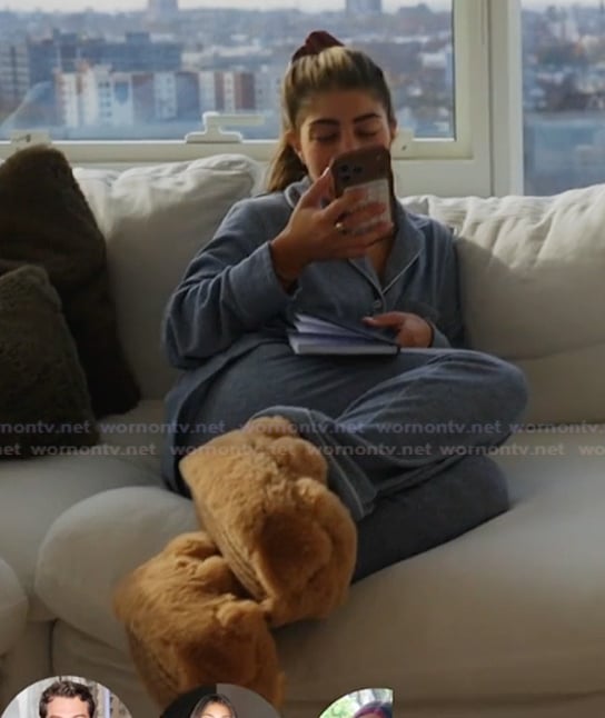 Gia’s teddy bear slippers on Next Gen NYC Gia’s teddy bear slippers on Next Gen NYC