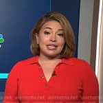 Gilma Avalos’s red polo dress on NBC News Daily
