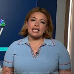 Gilma’s blue striped polo dress on NBC News Daily Gilma’s blue striped polo dress on NBC News Daily