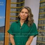 Ginger’s green eyelet mini shirtdress on Good Morning America