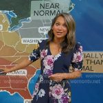 Ginger’s navy floral jumpsuit on Good Morning America Ginger’s navy floral jumpsuit on Good Morning America