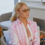 Gizelle’s printed top on The Real Housewives Ultimate Girls Trip Gizelle’s printed top on The Real Housewives Ultimate Girls Trip