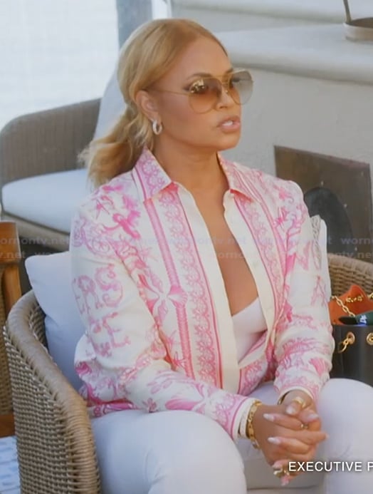 Gizelle's printed top on The Real Housewives Ultimate Girls Trip