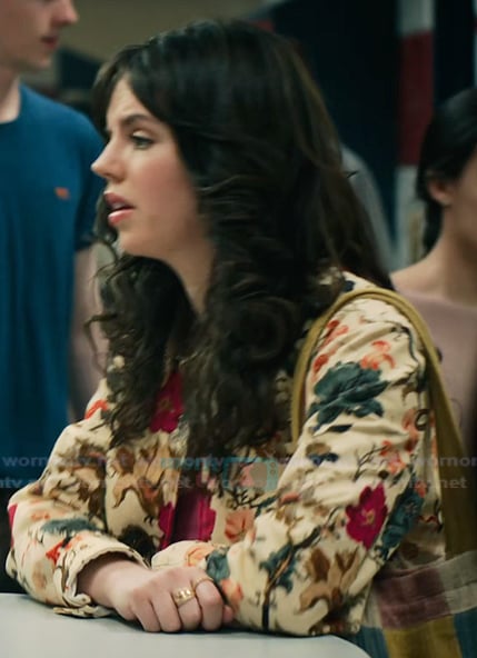 Grace’s floral print jacket on My Life with the Walter Boys Grace’s floral print jacket on My Life with the Walter Boys