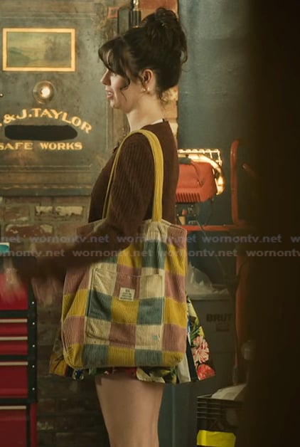 Grace's patchwork corduroy bag on My Life with the Walter Boys
