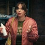 Grace’s pink satin bomber jacket on My Life with the Walter Boys Grace’s pink satin bomber jacket on My Life with the Walter Boys