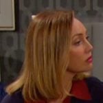 Gwen’s purple contrast collar sweater dress on Days of our Lives Gwen’s purple contrast collar sweater dress on Days of our Lives