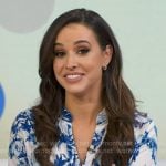Hanna’s white and blue floral blouse on Good Morning America Hanna’s white and blue floral blouse on Good Morning America