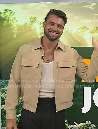 Harry Jowsey’s beige zip jacket on Today Harry Jowsey’s beige zip jacket on Today