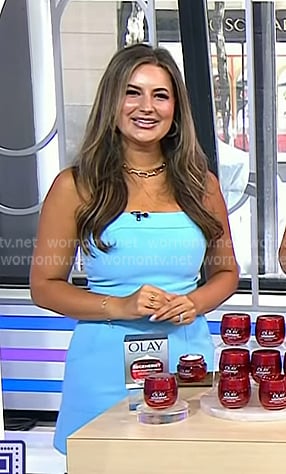 Heather Muir’s blue mini dress on Today