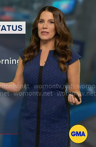 Heather’s blue embroidered v-neck dress on Good Morning America Heather’s blue embroidered v-neck dress on Good Morning America