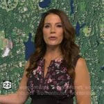 Heather's floral print split-neck dress on Good Morning America Heather's floral print split-neck dress on Good Morning America