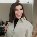 Heather’s gray denim belted jacket on The Real Housewives of Orange County Heather’s gray denim belted jacket on The Real Housewives of Orange County