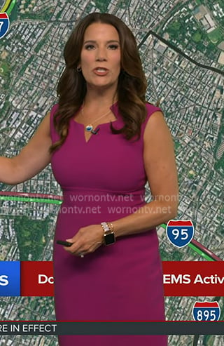 Heather's pink star neckline dress on Good Morning America