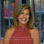 Hoda's red polka dot halter top on Today Hoda's red polka dot halter top on Today