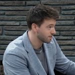 Hudson’s blue blazer on General Hospital Hudson’s blue blazer on General Hospital