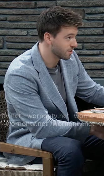 Hudson’s blue blazer on General Hospital Hudson’s blue blazer on General Hospital