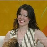 Isabel Klee’s beige striped vest and pants on Today