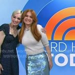 Isla Fisher’s blue sequin skirt on Today Isla Fisher’s blue sequin skirt on Today