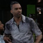 Izaiah’s printed zip polo shirt on Beyond the Gates Izaiah’s printed zip polo shirt on Beyond the Gates