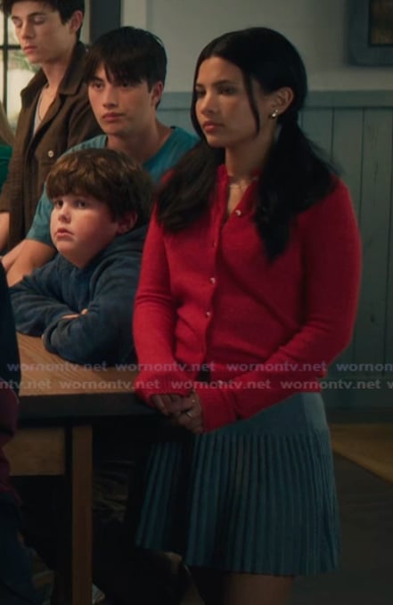 Jackie's red cardigan on My Life with the Walter Boys