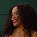 Jada’s black two tone mini dress on Days of our Lives Jada’s black two tone mini dress on Days of our Lives