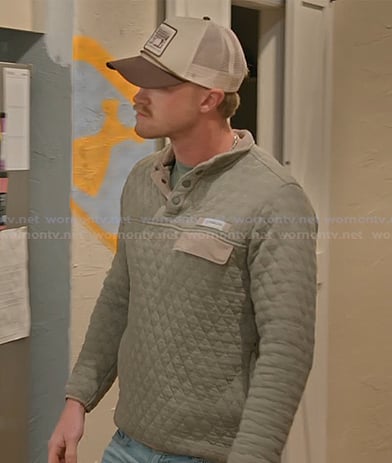 Jake's quilted long sleeve top on The McBee Dynasty Real American Cowboys